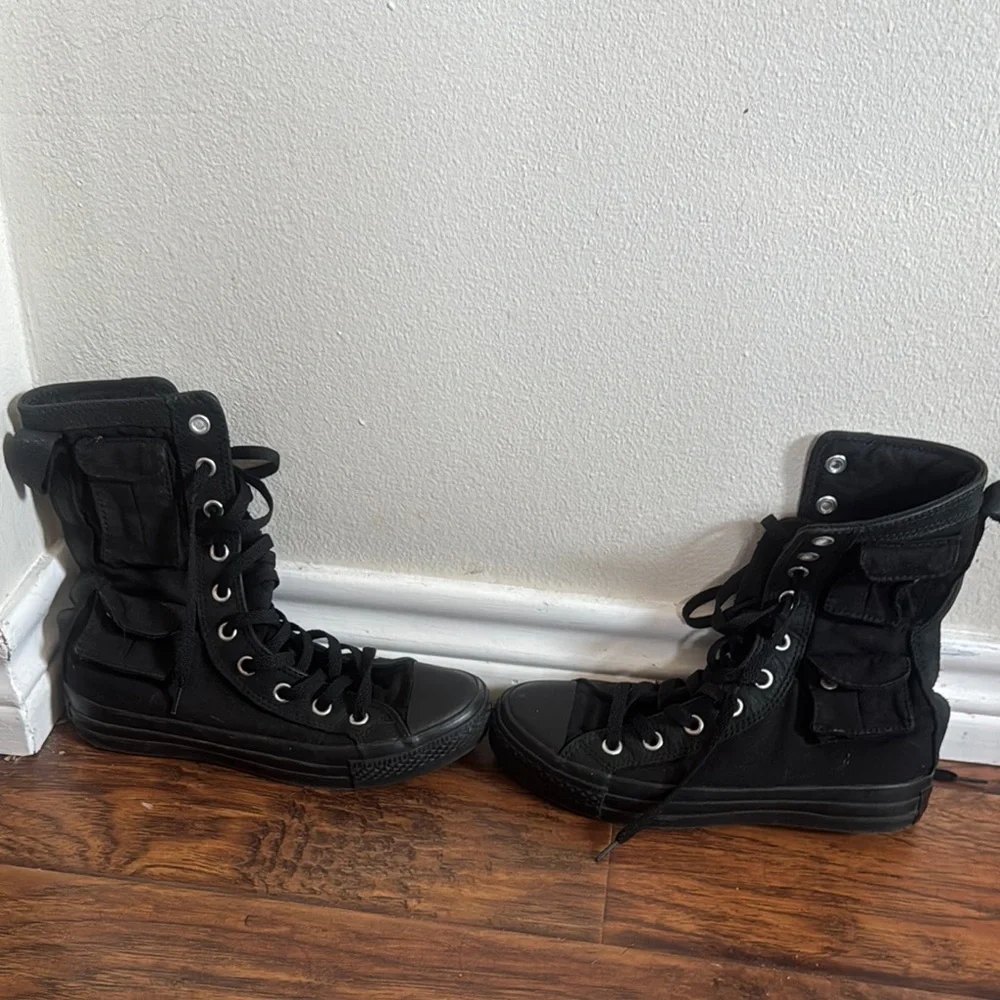 Converse Women's Black High-Top Sneakers - Picture 7 of 12